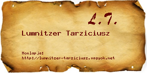 Lumnitzer Tarziciusz névjegykártya