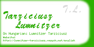 tarziciusz lumnitzer business card